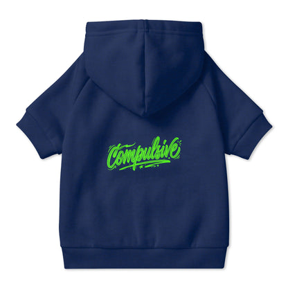 Compulsive Green Graffiti Pet Hoodie