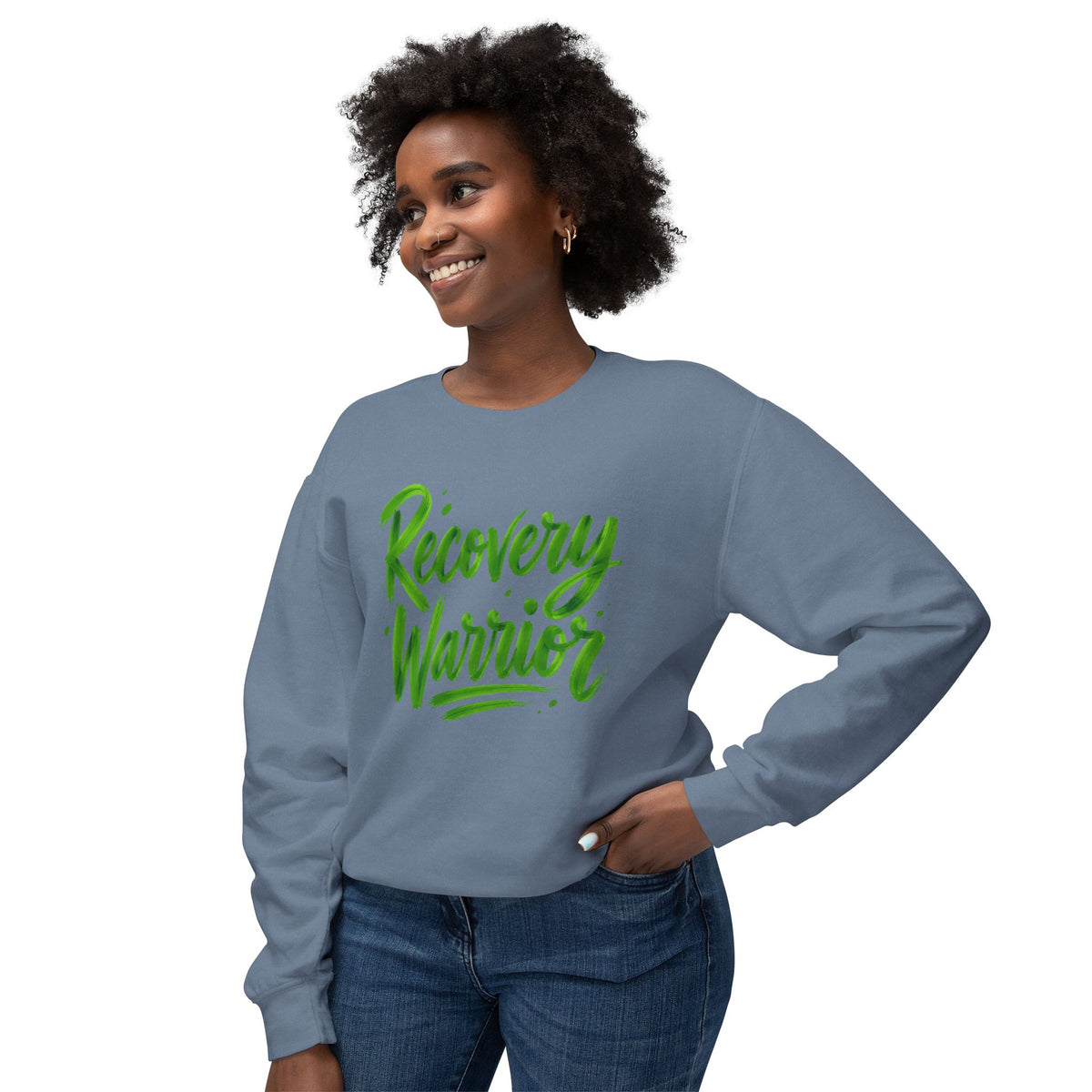 Recovery Warrior Sweatshirt — Inspirational Addiction Recovery Crewneck