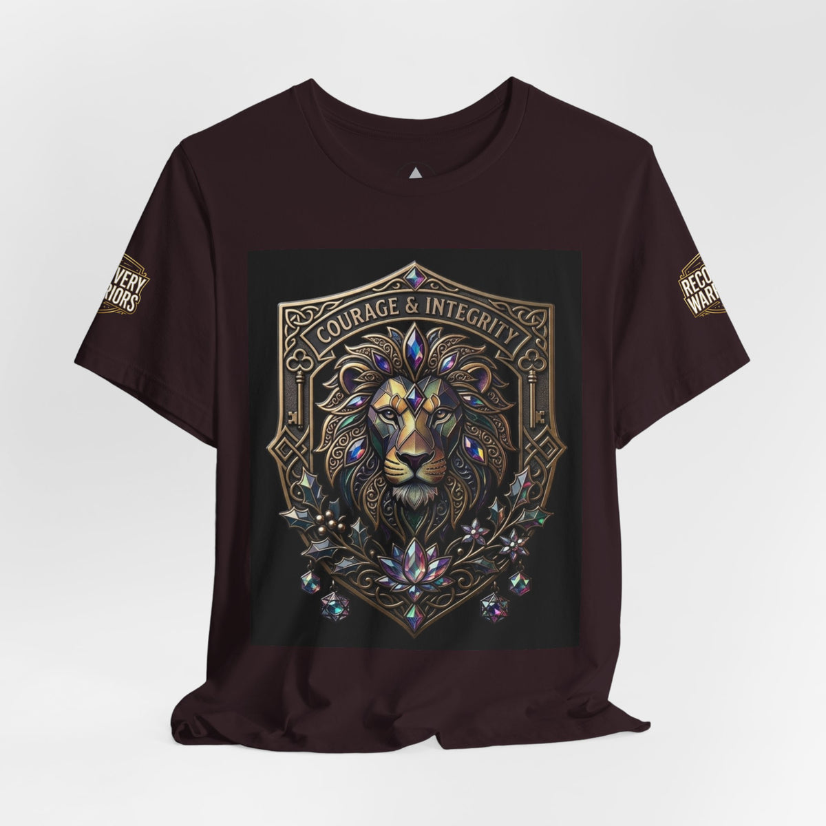 Courage & Integrity T-Shirt – Lion Crest Recovery Graphic Tee
