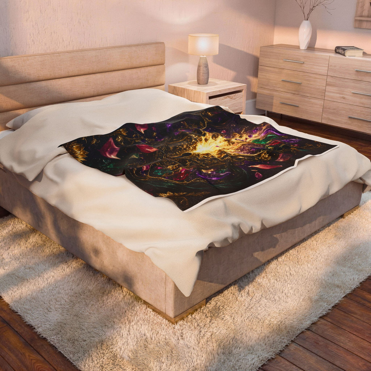 Mystic Keyhole Velveteen Plush Blanket