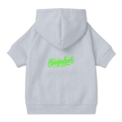 Compulsive Green Graffiti Pet Hoodie