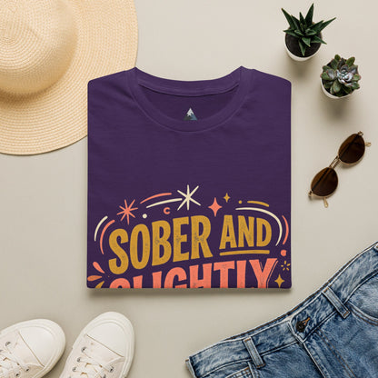 Sober and Slightly Feral T-Shirt — Funny Recovery Pride Tee