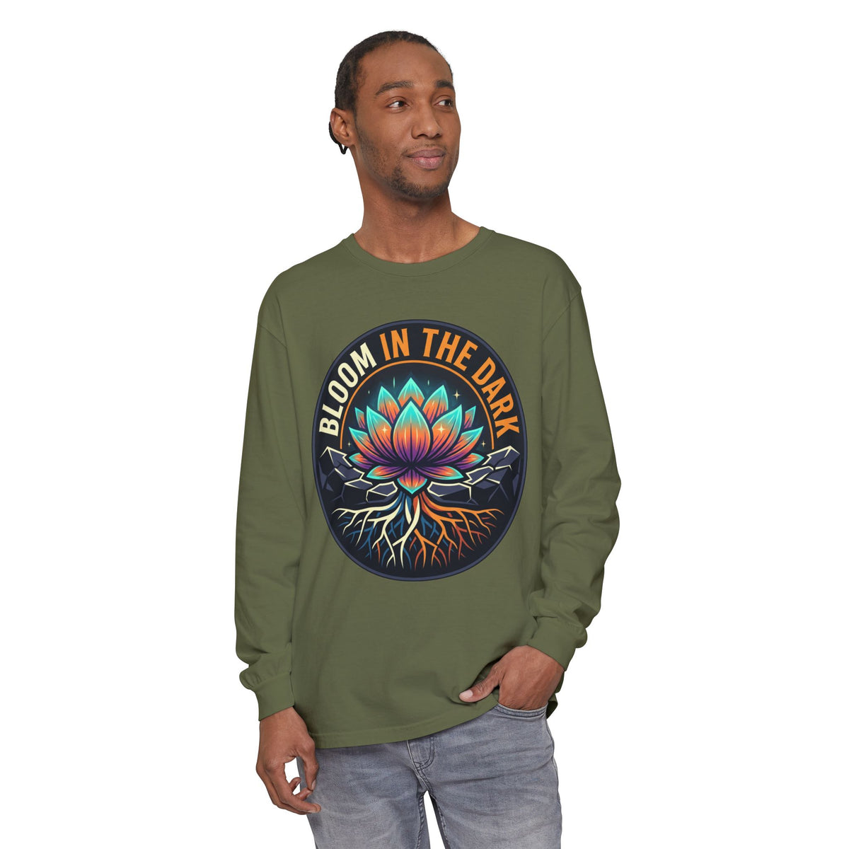 Bloom in the Dark Long Sleeve Tee – Lotus Recovery Shirt