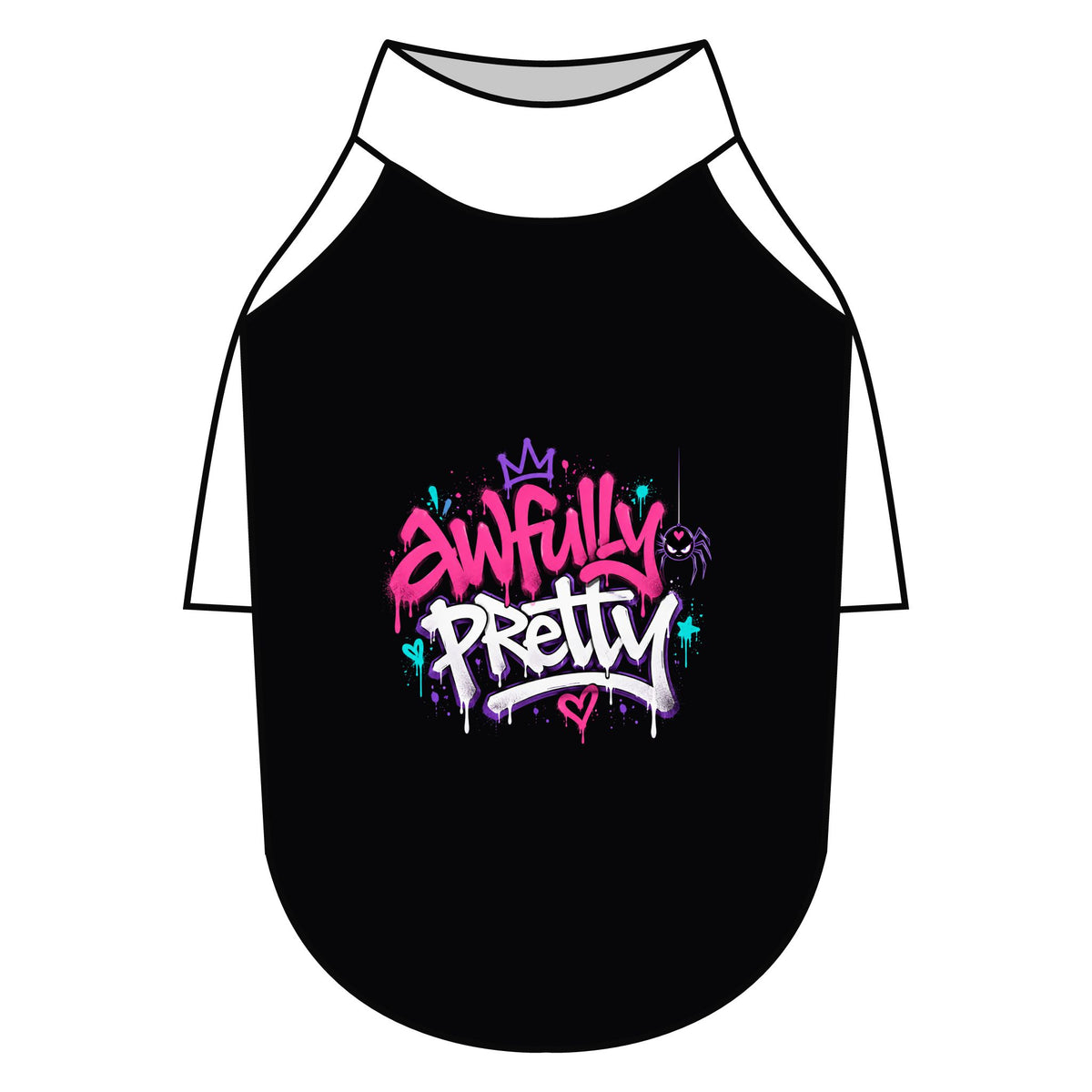 Awfully Pretty Graffiti Pet Raglan T-Shirt