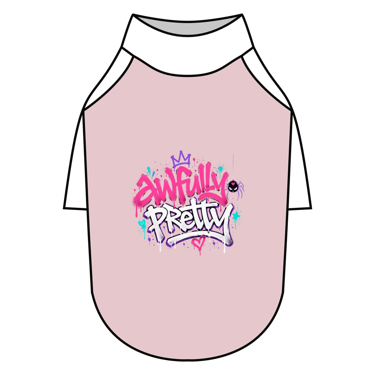 Awfully Pretty Graffiti Pet Raglan T-Shirt