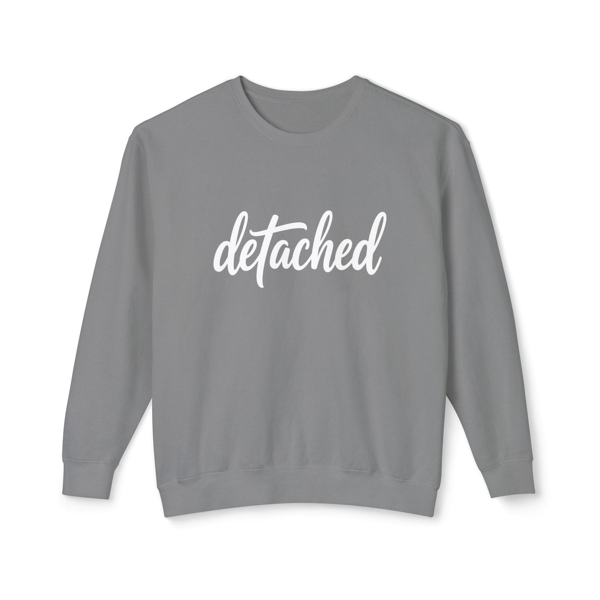 Detached Crewneck Sweatshirt — Minimal Script Pullover