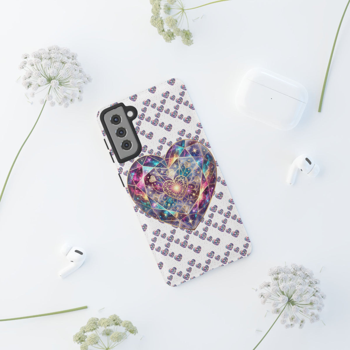 Galaxy Heart Tough Phone Case — Sparkling Cosmic Heart Design