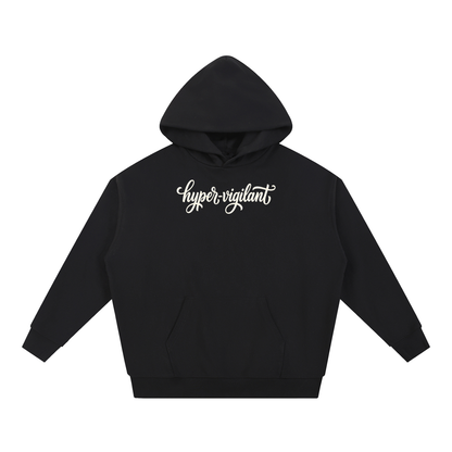 Hyper-Vigilant Script Oversized Heavyweight Hoodie