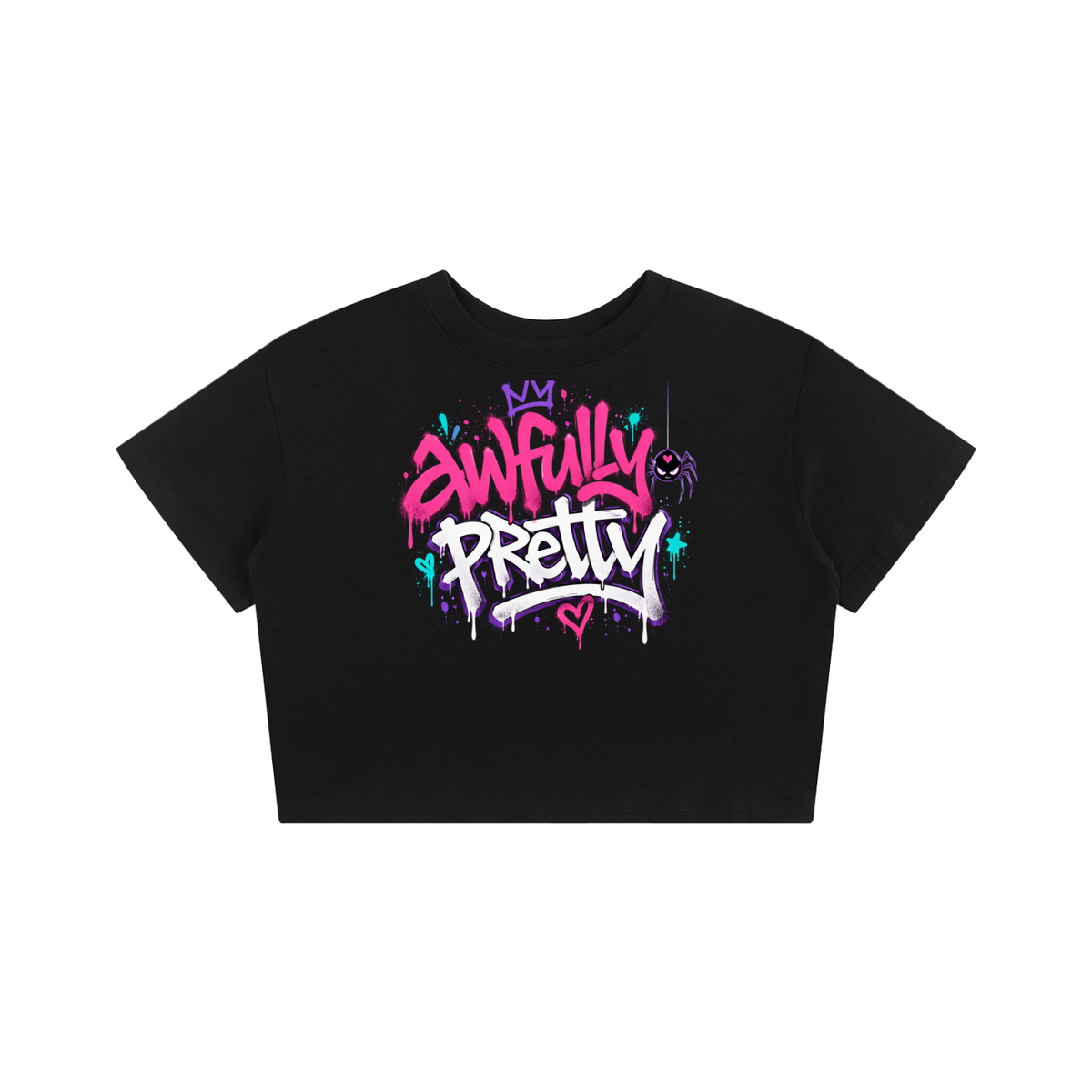 Awfully Pretty Graffiti Seamless Baby Tee - 200 GSM