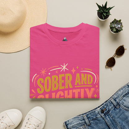 Sober and Slightly Feral T-Shirt — Funny Recovery Pride Tee