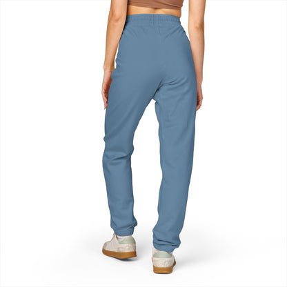 Fleece Sweatpants — Green Leaf Patch Joggers