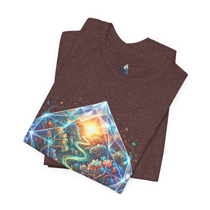 Mystic Path Diamond T-Shirt – Psychedelic Sunrise Recovery Graphic Tee