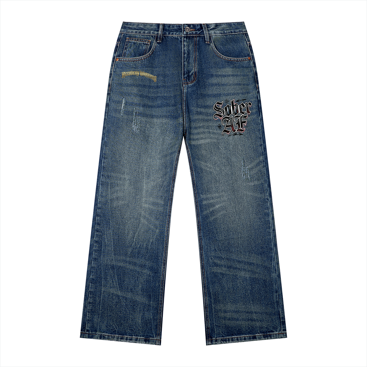 Sober AF Gothic Vintage Wash Men's Jeans – Recovery Denim