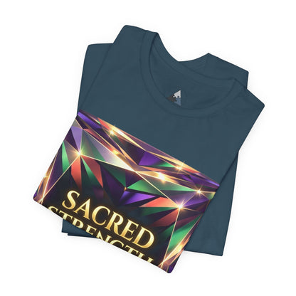 Sacred Strength Graphic Tee — Spiritual Affirmation Shirt
