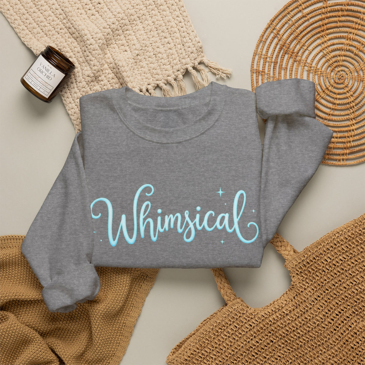Whimsical Script Crewneck Sweatshirt