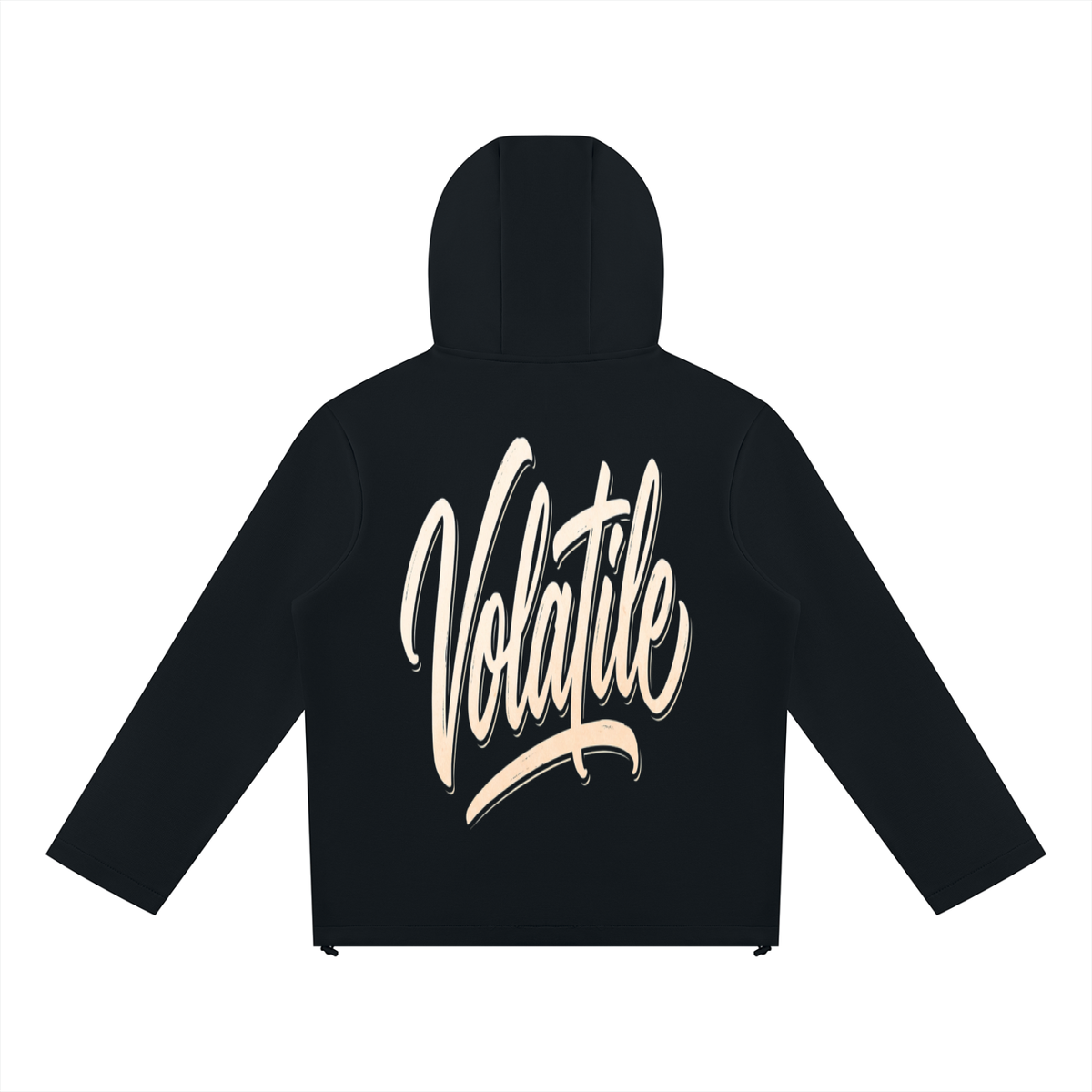 VOLATILE Bear Graphic Paneled Full Zip Hoodie