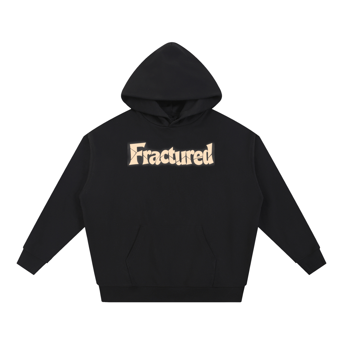 Fractured Cracked Lettering Heavyweight Hoodie