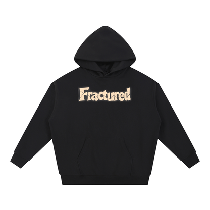Fractured Cracked Lettering Heavyweight Hoodie