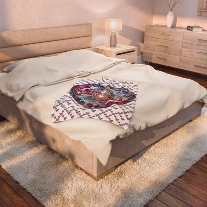 Cosmic Heart Velveteen Blanket