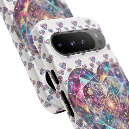 Galaxy Heart Tough Phone Case — Sparkling Cosmic Heart Design