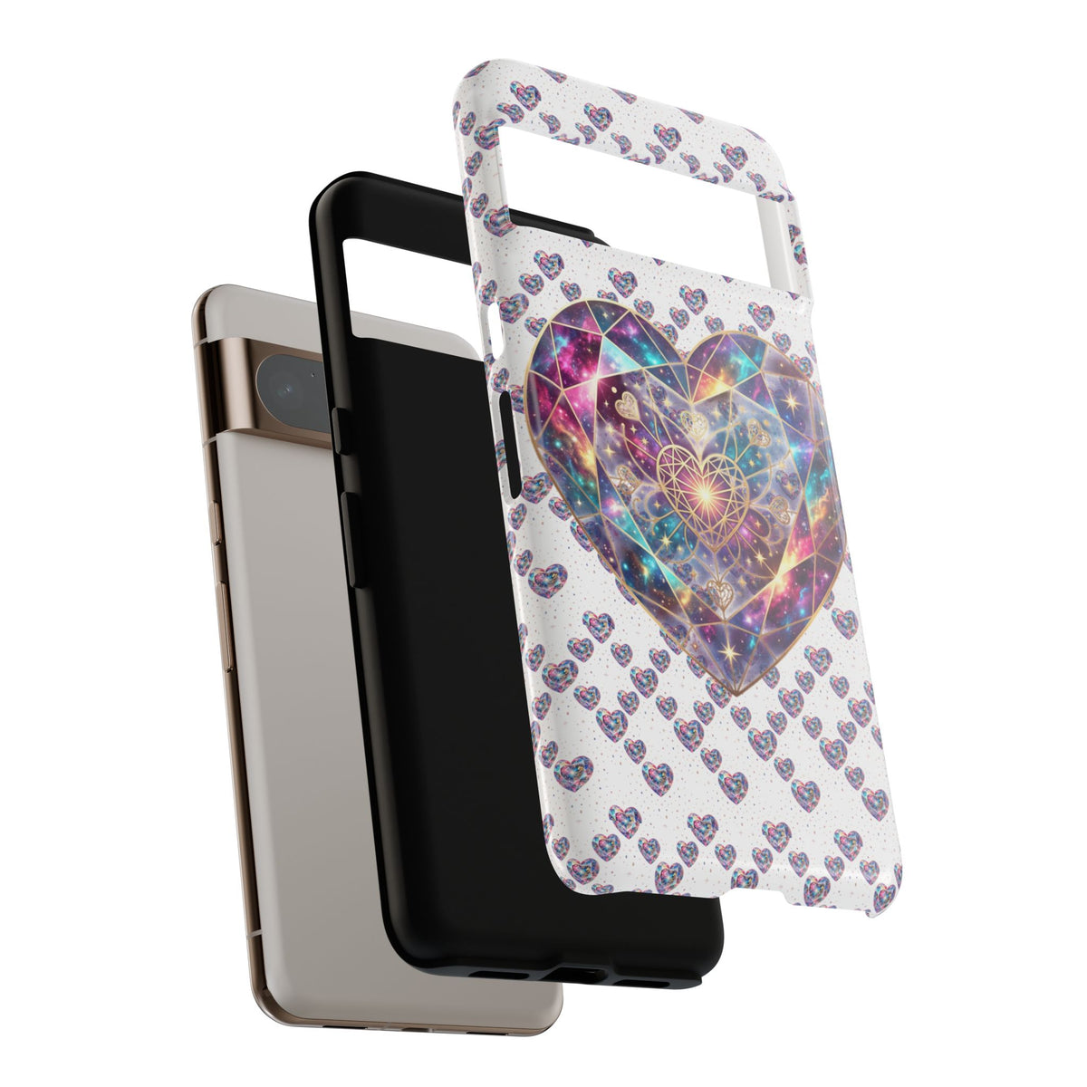 Galaxy Heart Tough Phone Case — Sparkling Cosmic Heart Design