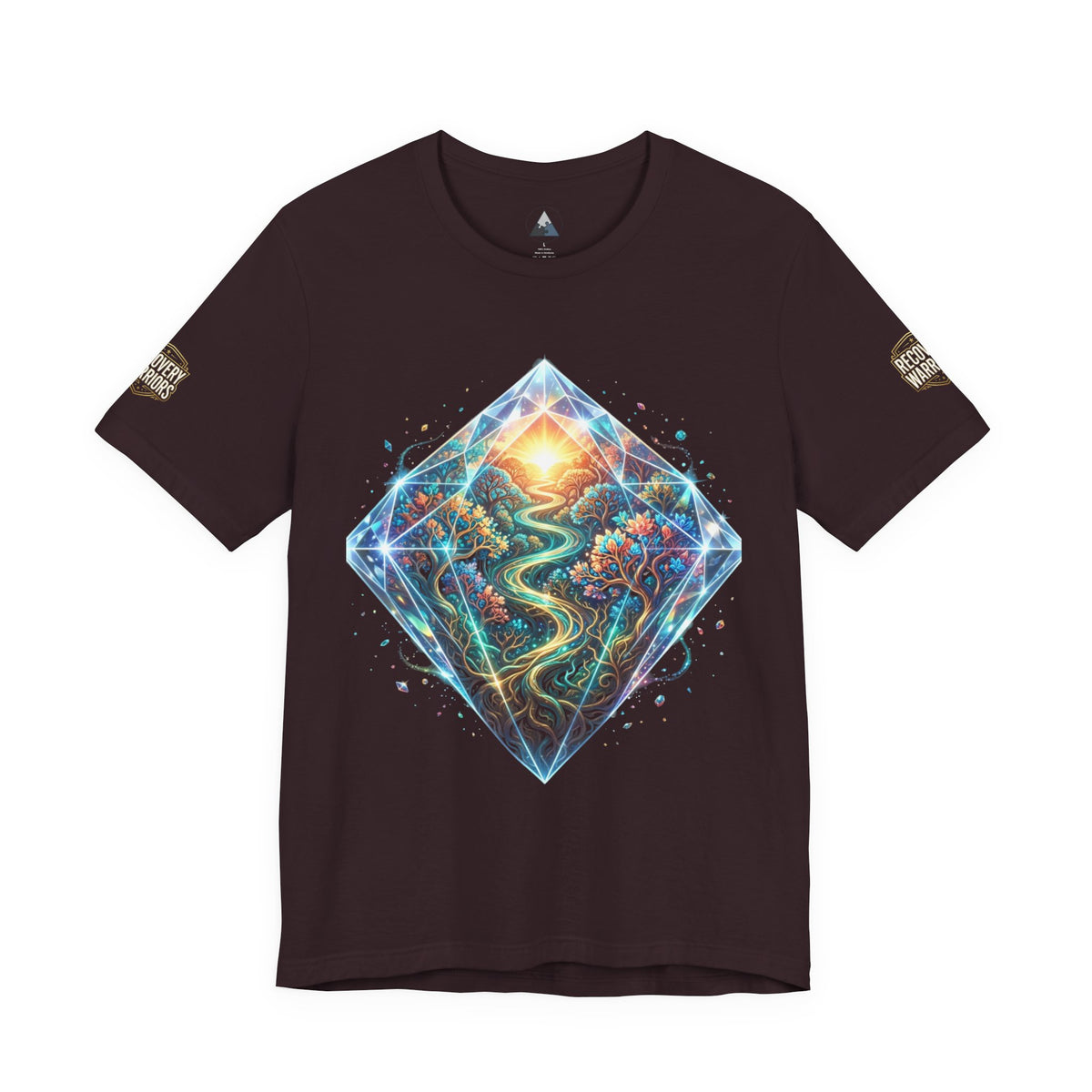 Mystic Path Diamond T-Shirt – Psychedelic Sunrise Recovery Graphic Tee