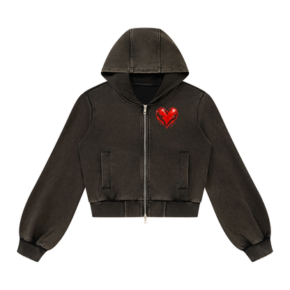 Women’s Vintage Wash Full Zip Hoodie
