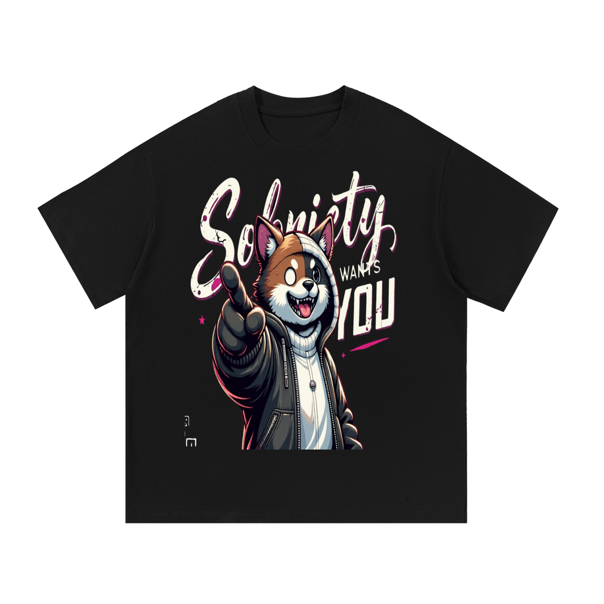 Sobriety Wants You Dog Oversized Tee – Recovery & Sober Shirt