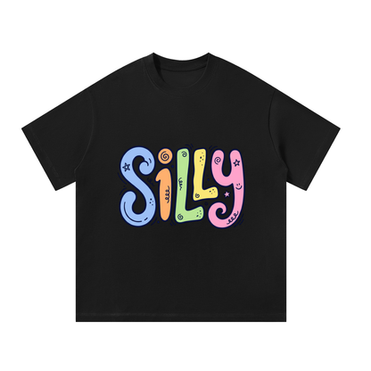 Silly Colorful Lettering Unisex Oversized T-Shirt