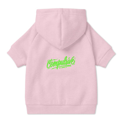 Compulsive Green Graffiti Pet Hoodie