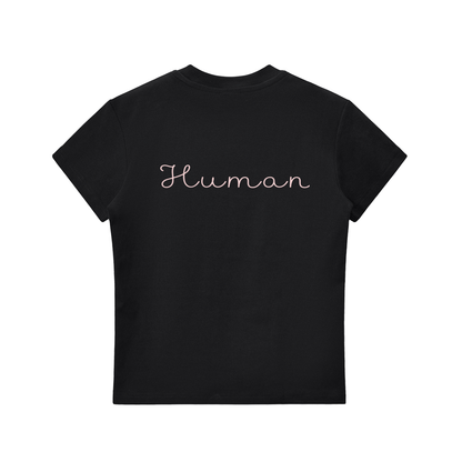 Hello My Name Is Human Women's Fitted Crewneck T-Shirt