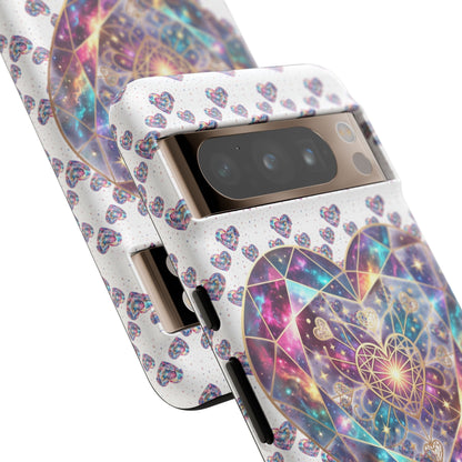 Galaxy Heart Tough Phone Case — Sparkling Cosmic Heart Design