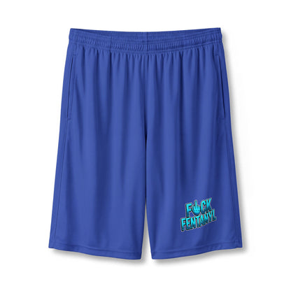 F*ck Fentanyl — Bold Graphic 7" Pocketed Performance Shorts