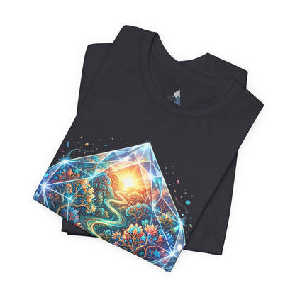 Mystic Path Diamond T-Shirt – Psychedelic Sunrise Recovery Graphic Tee