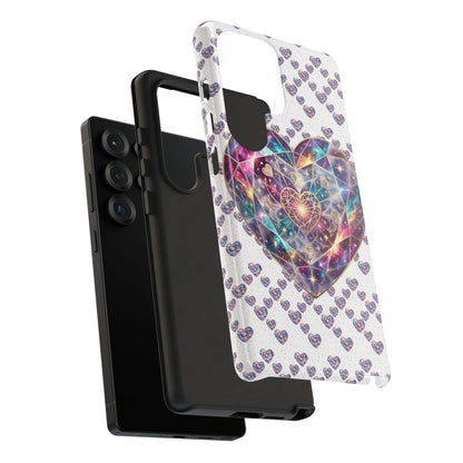 Galaxy Heart Tough Phone Case — Sparkling Cosmic Heart Design