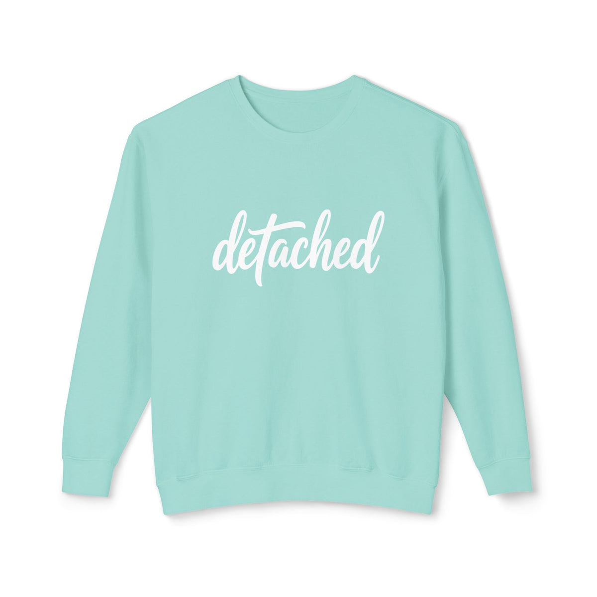 Detached Crewneck Sweatshirt — Minimal Script Pullover