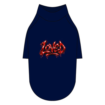 Loved Gothic Red Graphic Pet Raglan T-Shirt