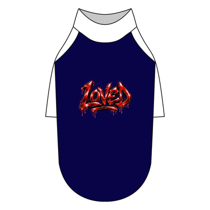 Loved Gothic Red Graphic Pet Raglan T-Shirt