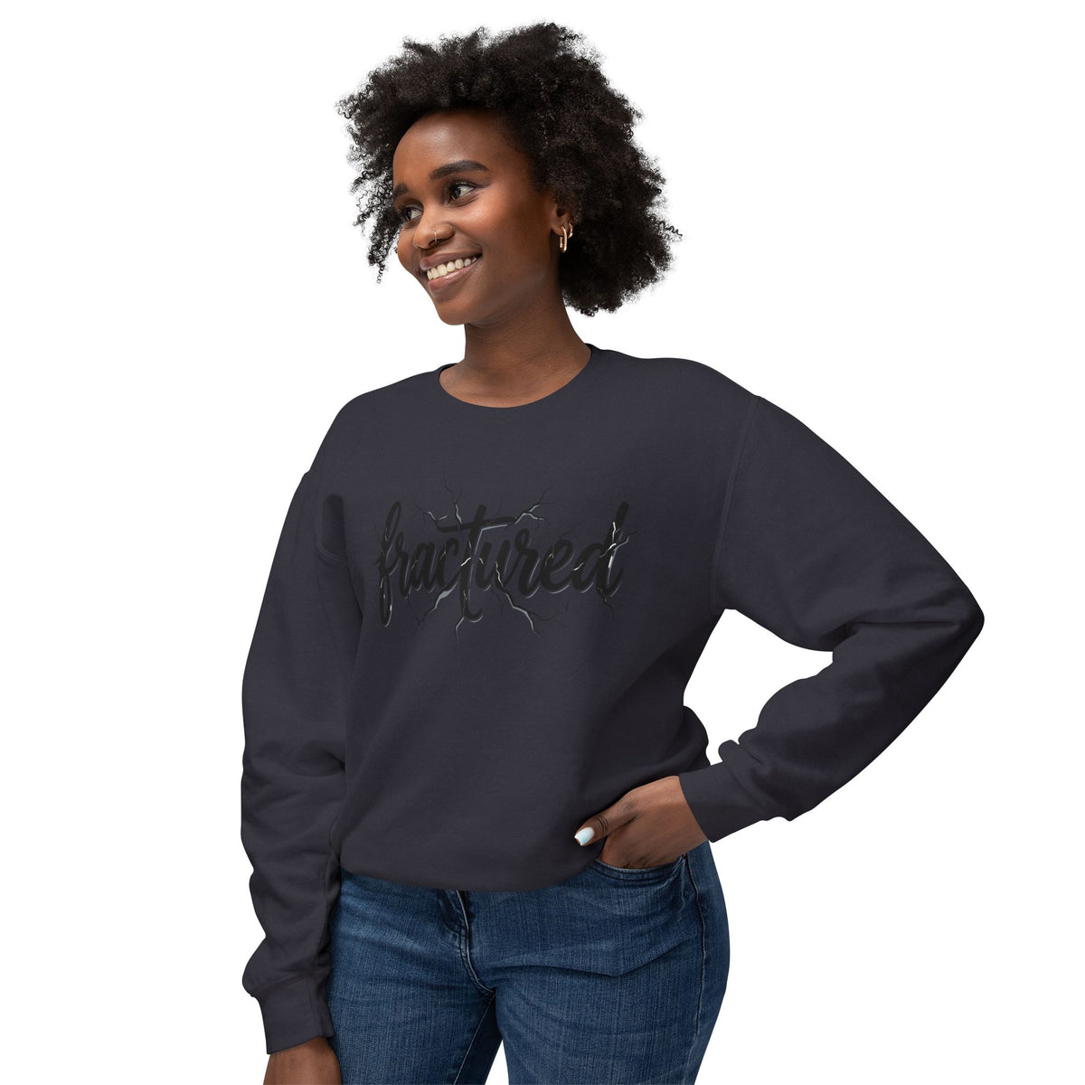 Fractured Script Crewneck Sweatshirt