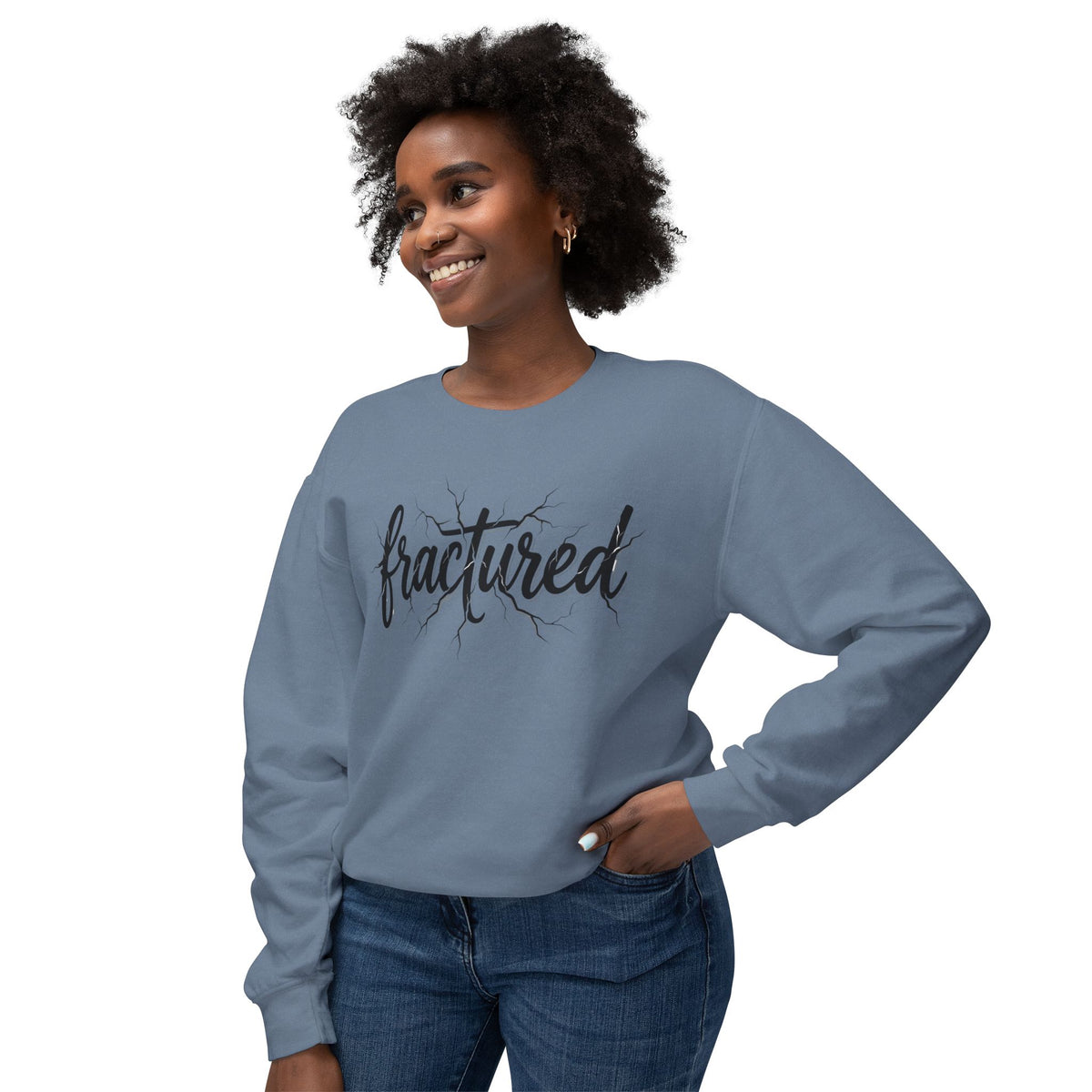 Fractured Script Crewneck Sweatshirt