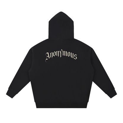 Anonymous Gothic Lettering Heavyweight Pullover Hoodie