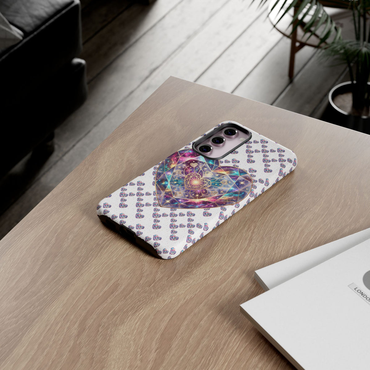 Galaxy Heart Tough Phone Case — Sparkling Cosmic Heart Design