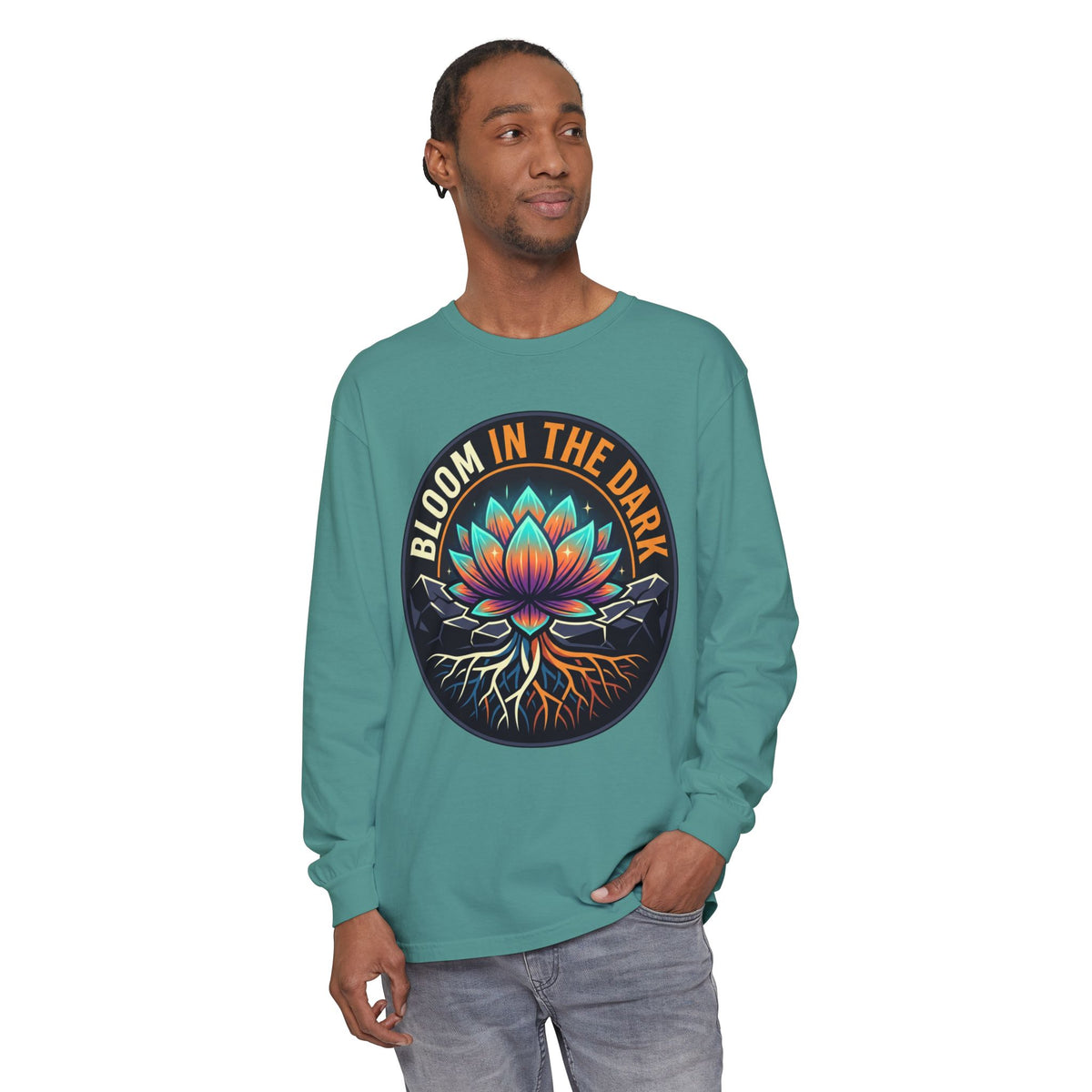 Bloom in the Dark Long Sleeve Tee – Lotus Recovery Shirt