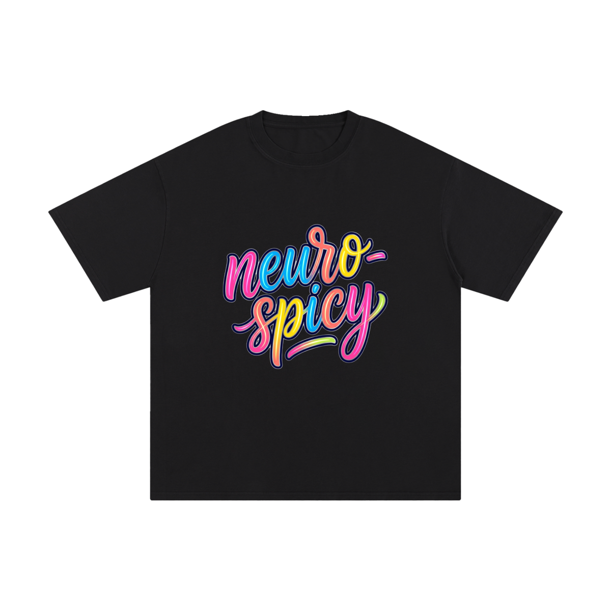 Neuro-Spicy Colorful Script Unisex Pure Cotton T-Shirt