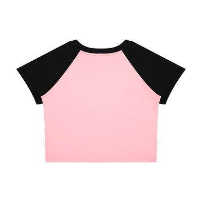 Lost Women's Color-Block Raglan Crop Baby Tee
