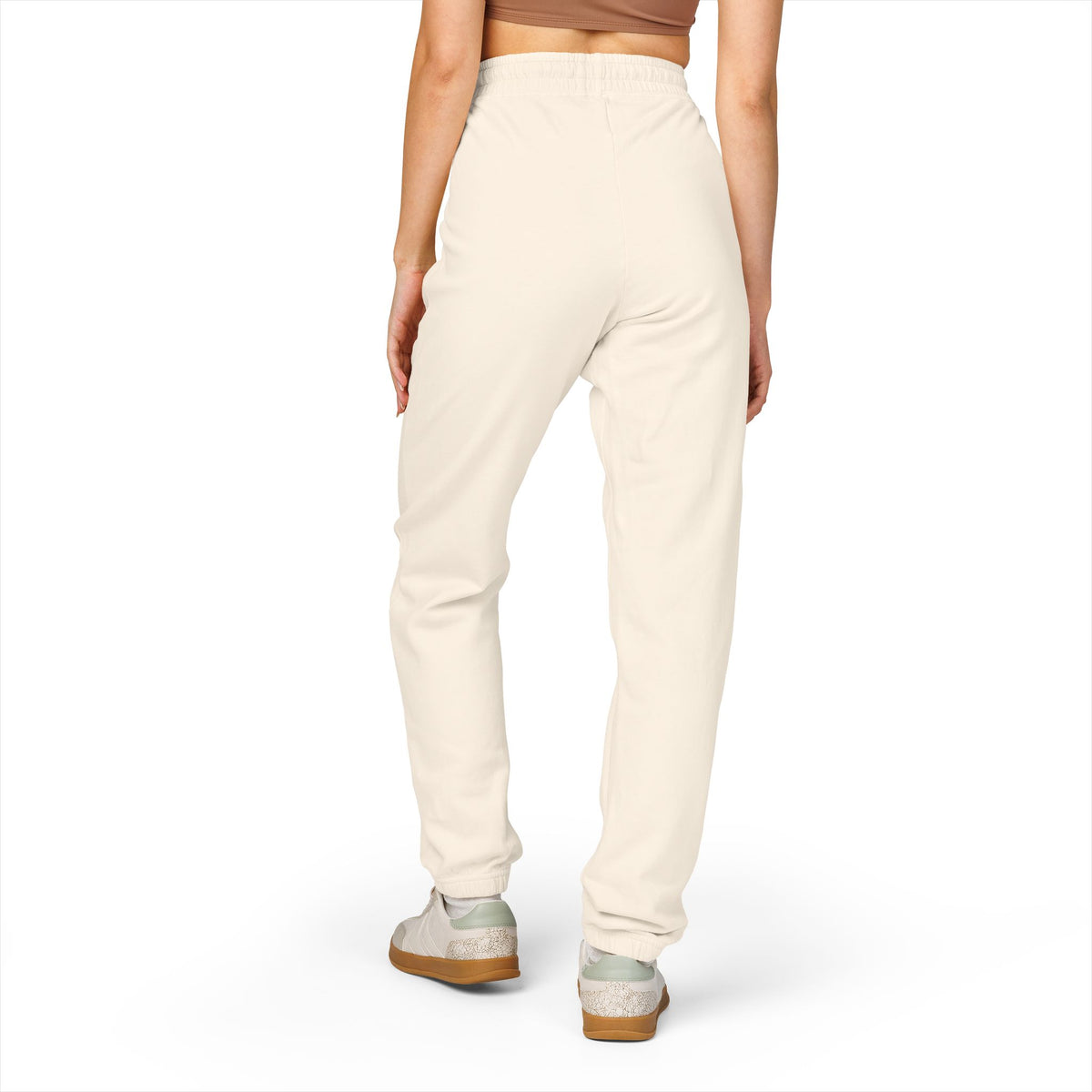 Resilient Script Wave Sweatpants — Garment-Dyed Fleece Joggers