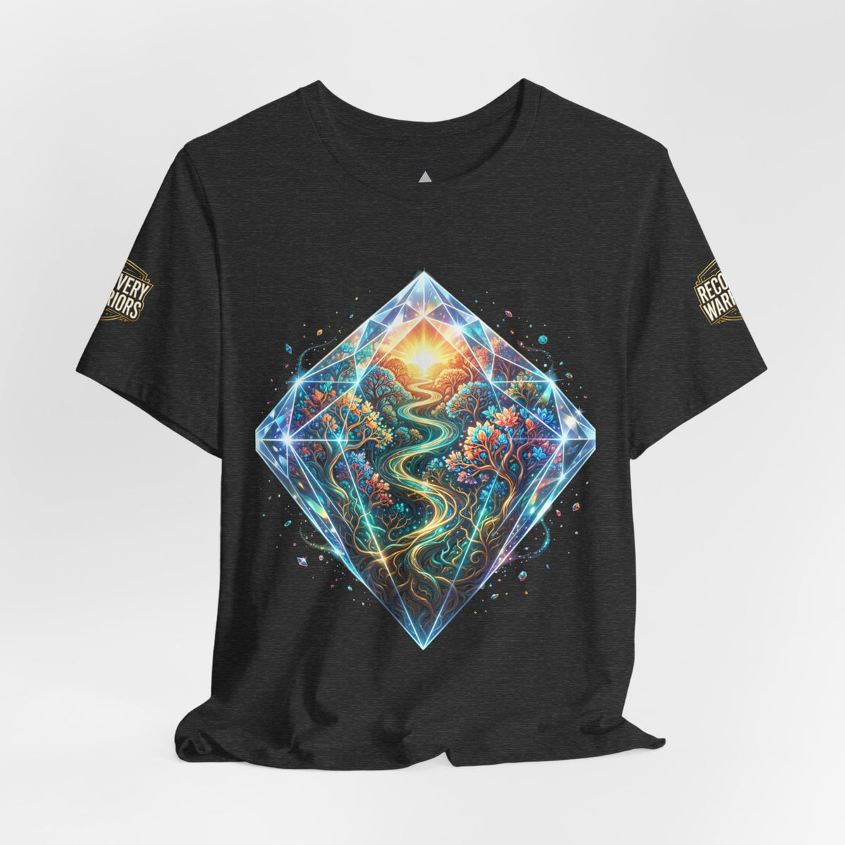 Mystic Path Diamond T-Shirt – Psychedelic Sunrise Recovery Graphic Tee