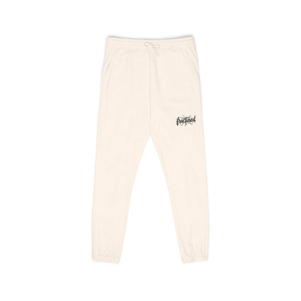 Garment-Dyed Fleece Sweatpants — Fractured Script Cozy Joggers