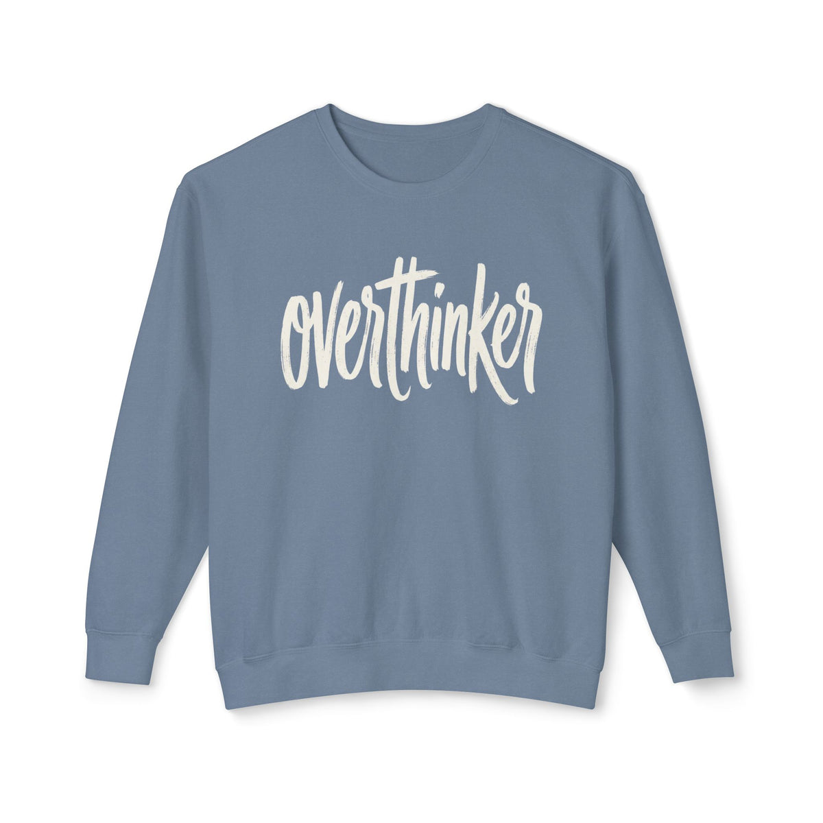 Overthinker Crewneck Sweatshirt — Lightweight Peach Pullover for Thoughtful Minds