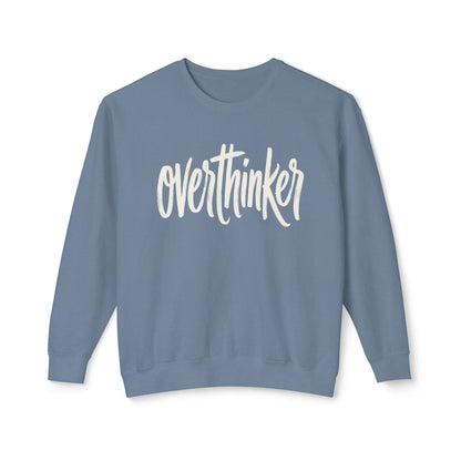 Overthinker Crewneck Sweatshirt — Lightweight Peach Pullover for Thoughtful Minds